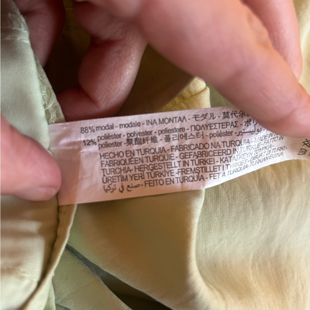 Zara Light Green Pleated Trousers - Picture 6 of 6